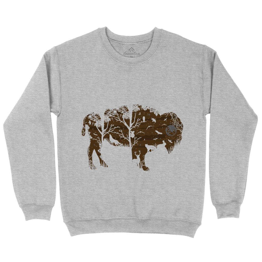 Wild Bison Kids Crew Neck Sweatshirt Animals B095