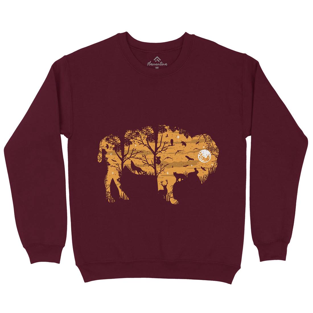 Wild Bison Mens Crew Neck Sweatshirt Animals B095