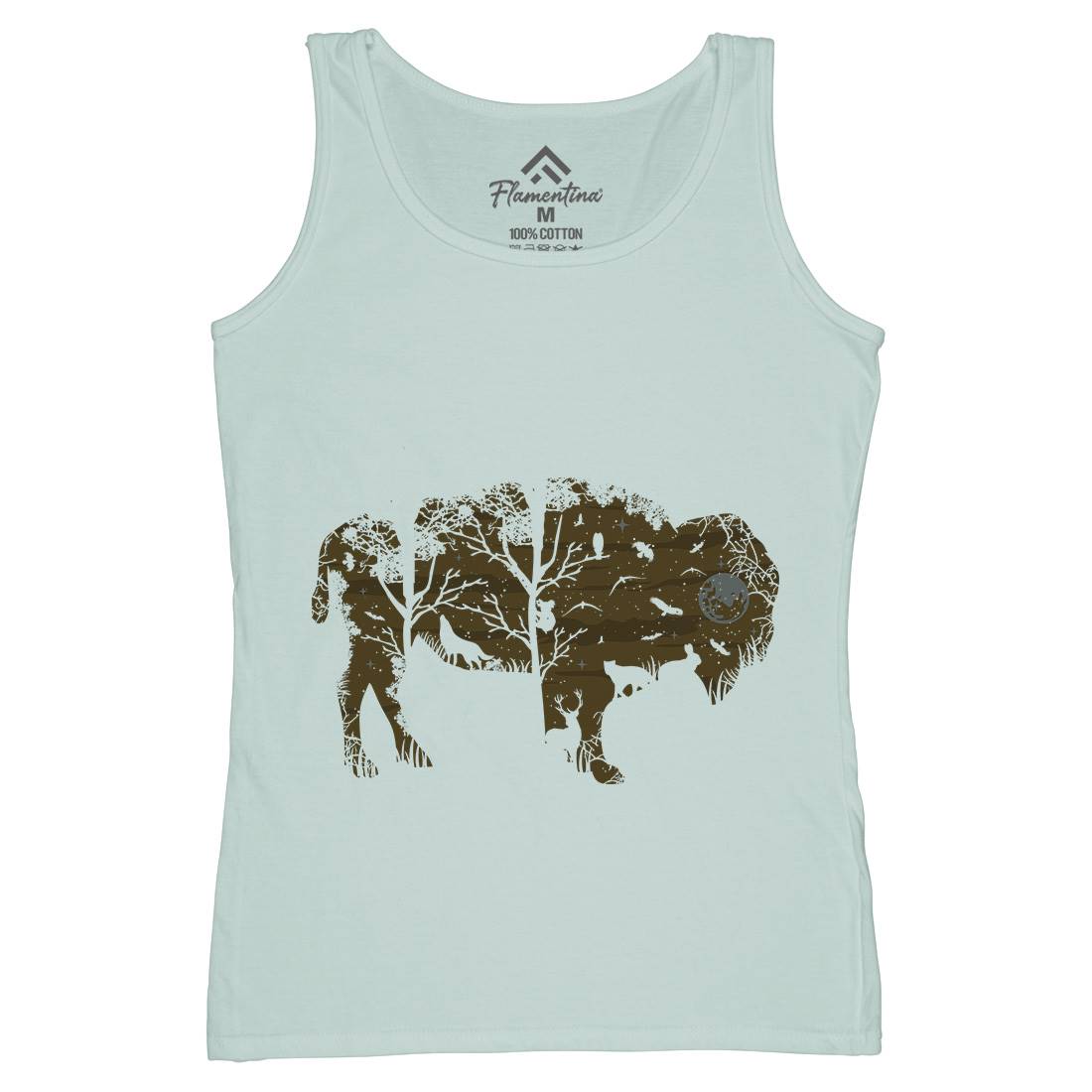 Wild Bison Womens Organic Tank Top Vest Animals B095