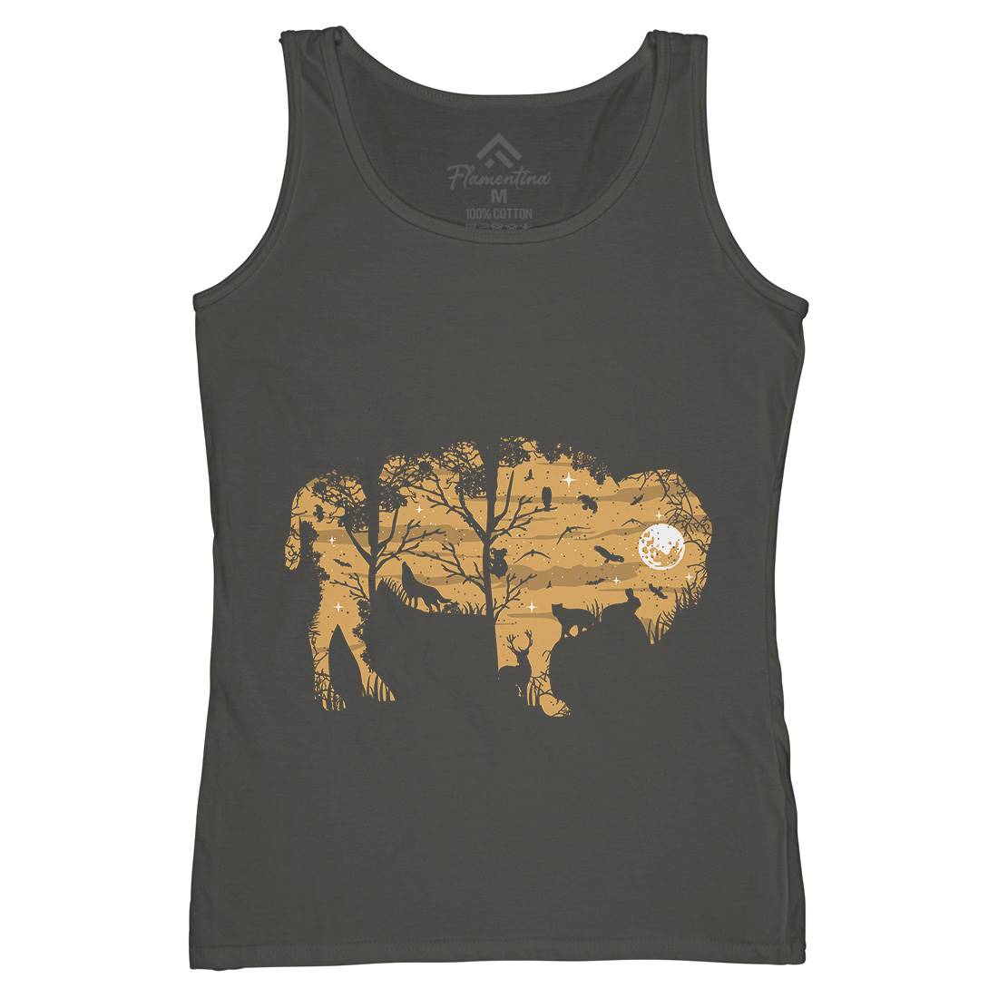 Wild Bison Womens Organic Tank Top Vest Animals B095