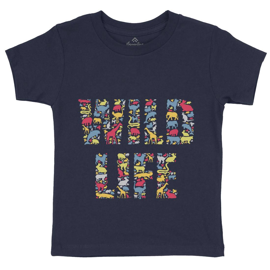 Wild Life Kids Crew Neck T-Shirt Animals B096