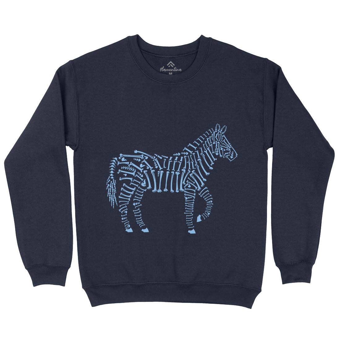 Zebra Bones Mens Crew Neck Sweatshirt Animals B098