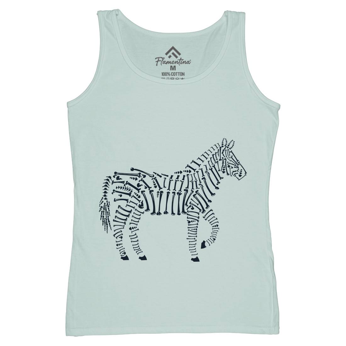 Zebra Bones Womens Organic Tank Top Vest Animals B098