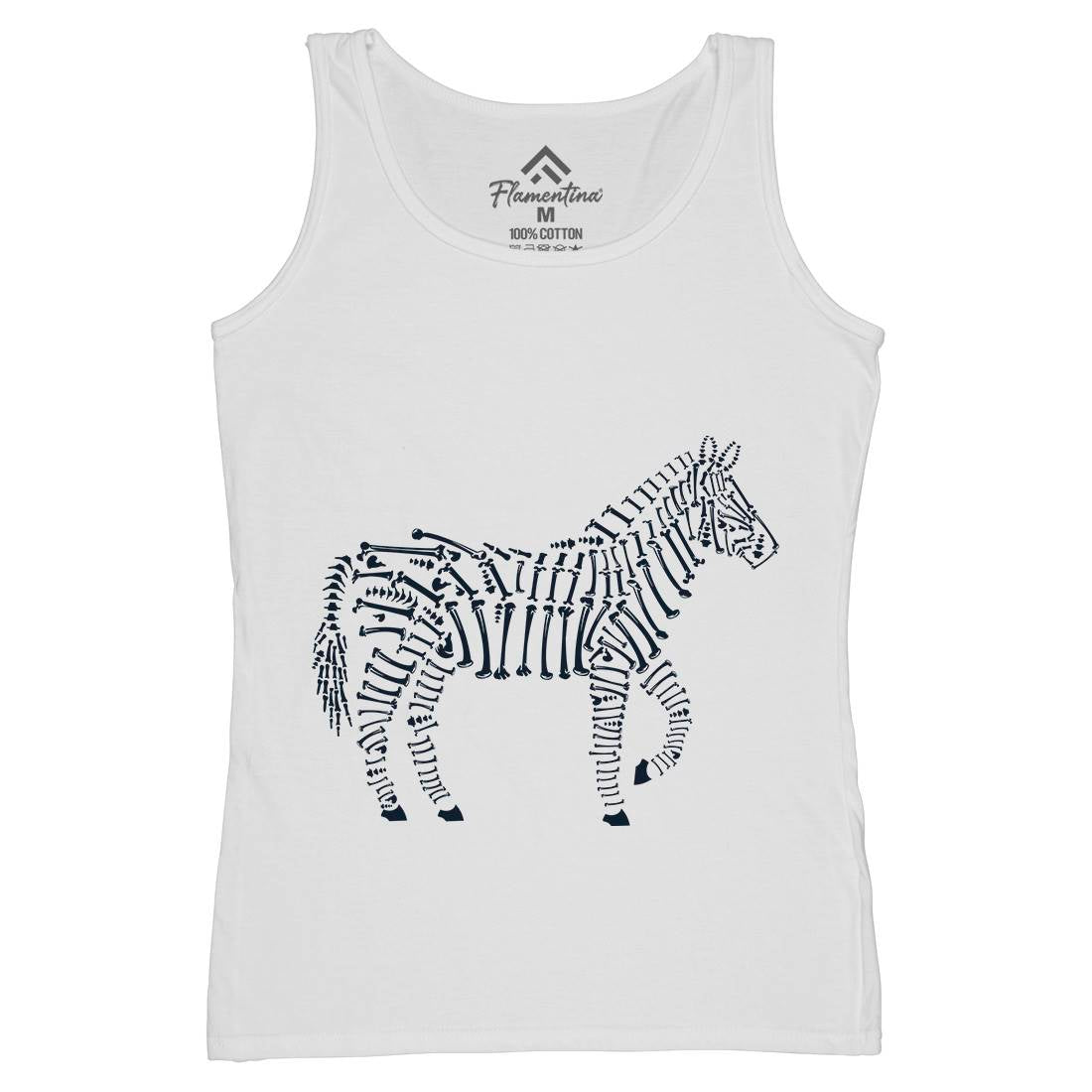 Zebra Bones Womens Organic Tank Top Vest Animals B098