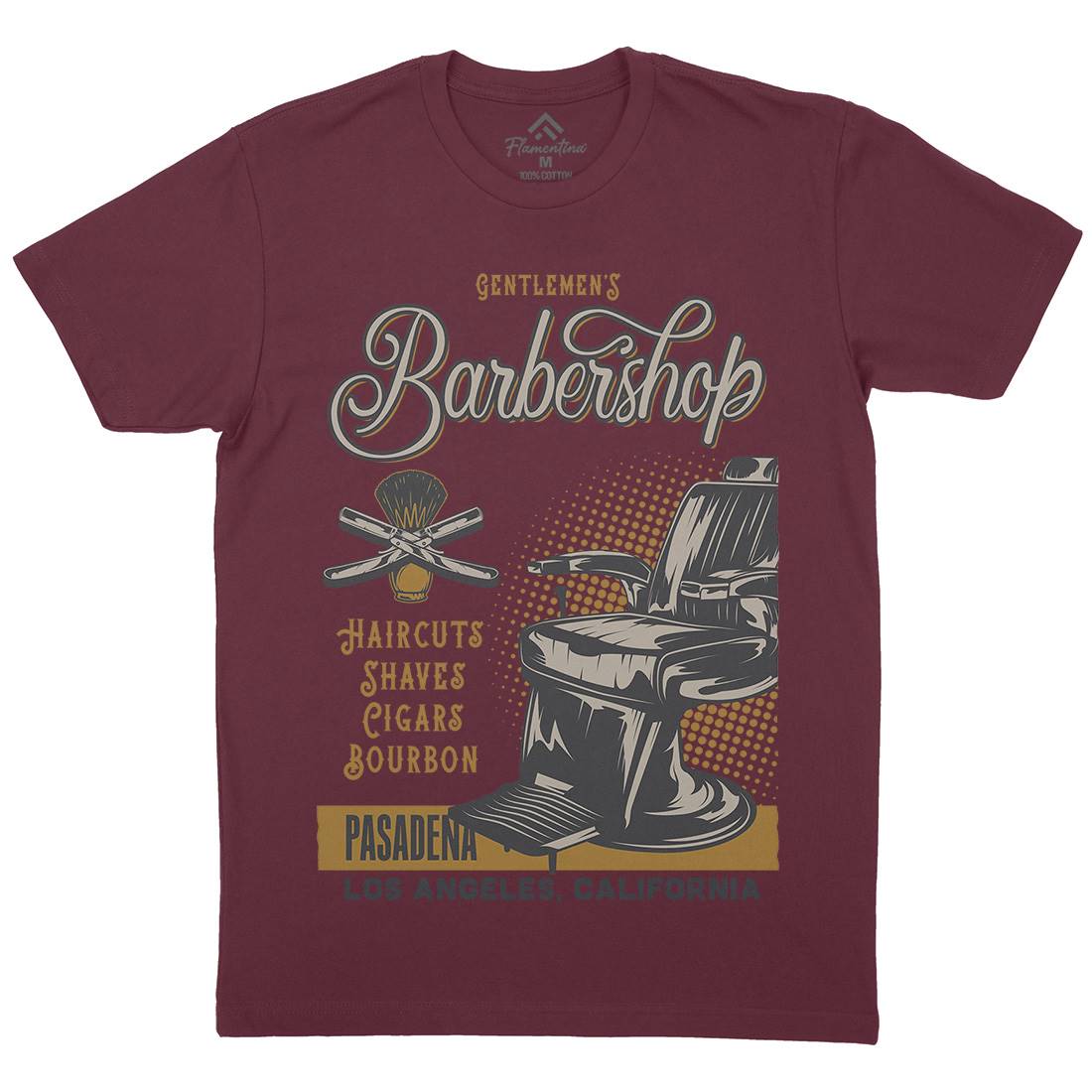 Barbershop Mens Crew Neck T-Shirt Barber B099