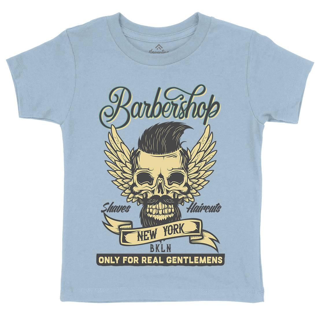 Barbershop Kids Organic Crew Neck T-Shirt Barber B100