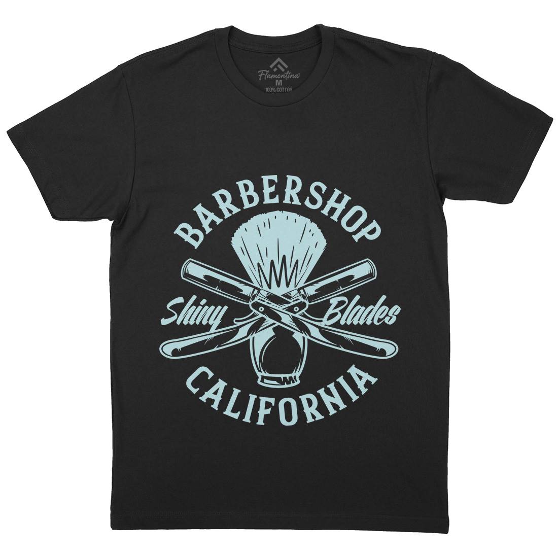 Barbershop Mens Crew Neck T-Shirt Barber B104