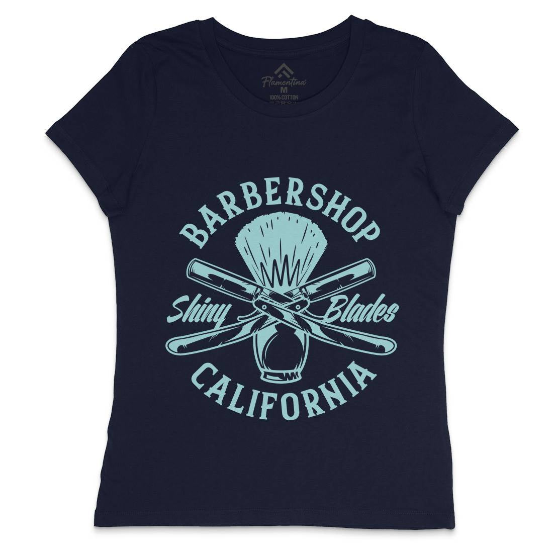 Barbershop Womens Crew Neck T-Shirt Barber B104