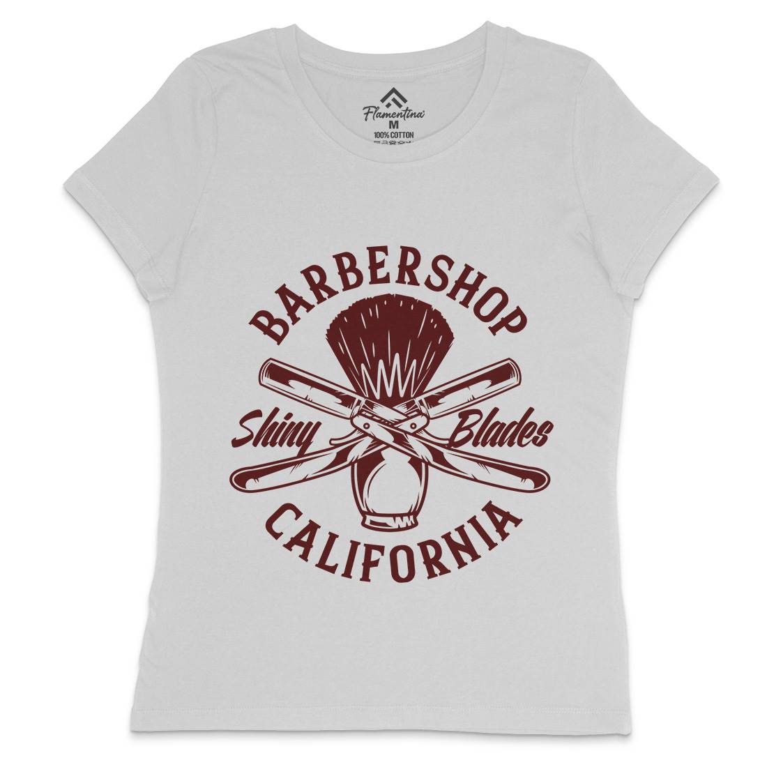 Barbershop Womens Crew Neck T-Shirt Barber B104