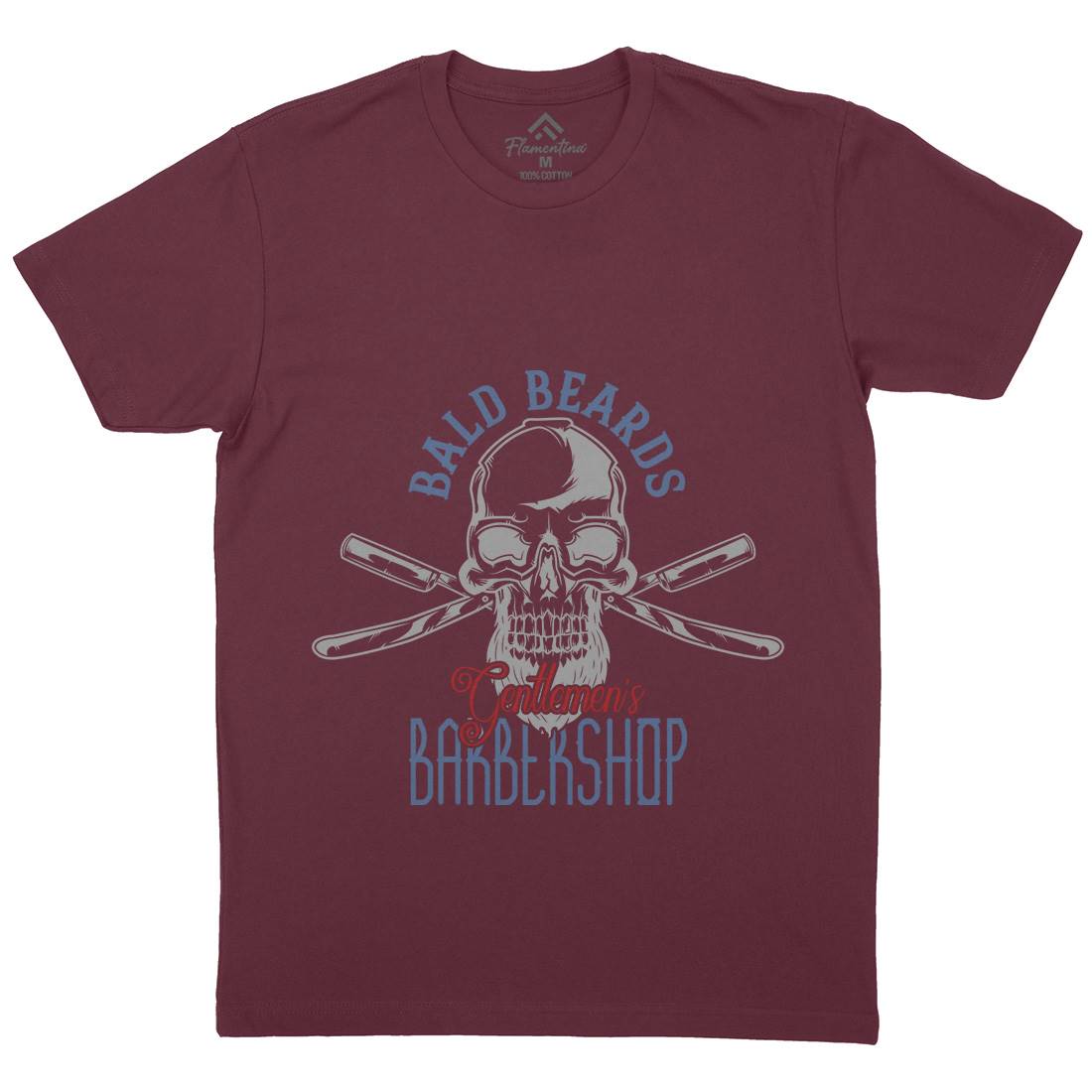 Barbershop Mens Organic Crew Neck T-Shirt Barber B105