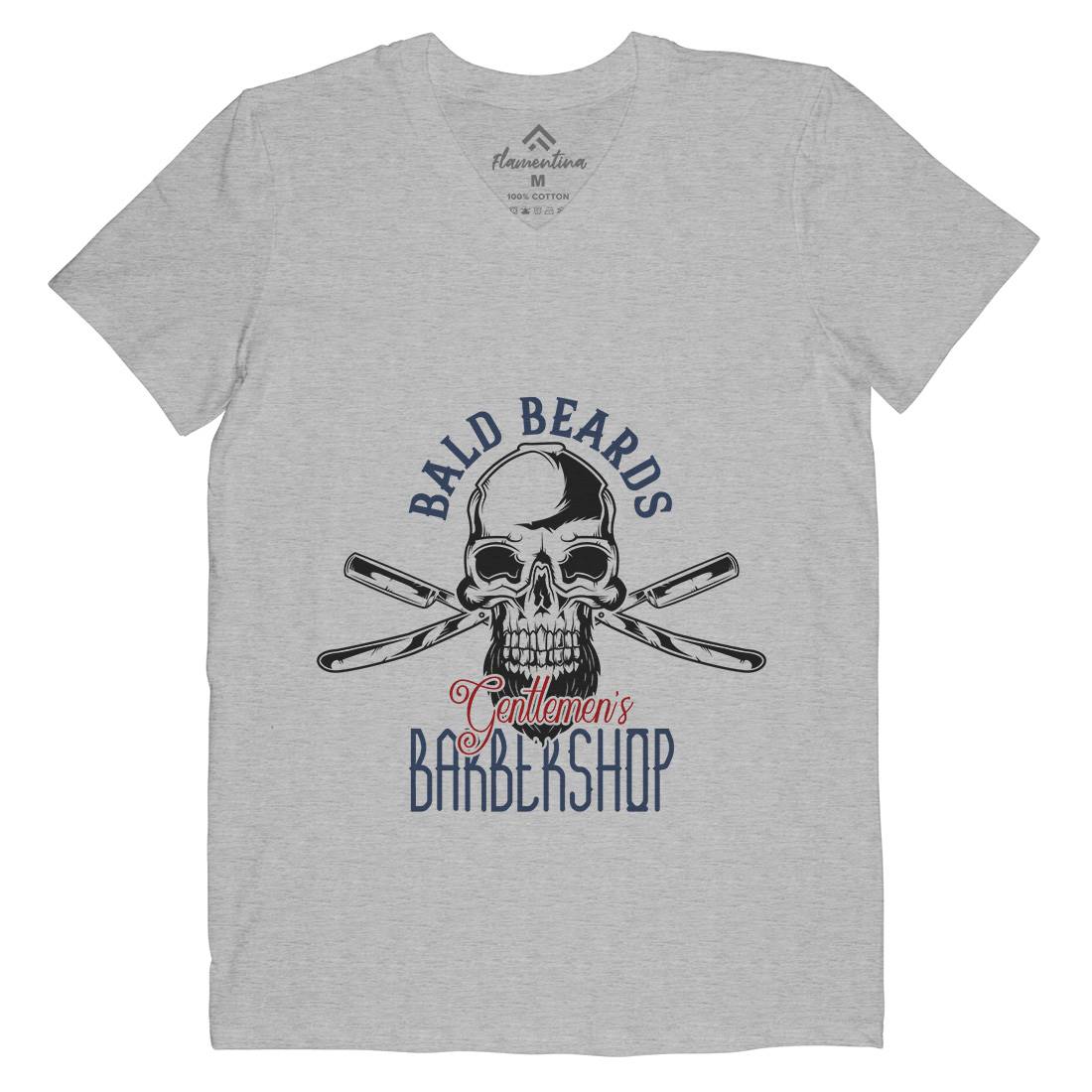 Barbershop Mens V-Neck T-Shirt Barber B105