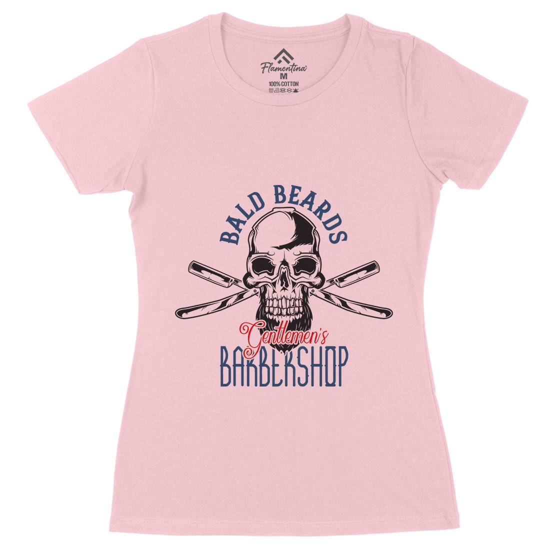 Barbershop Womens Organic Crew Neck T-Shirt Barber B105