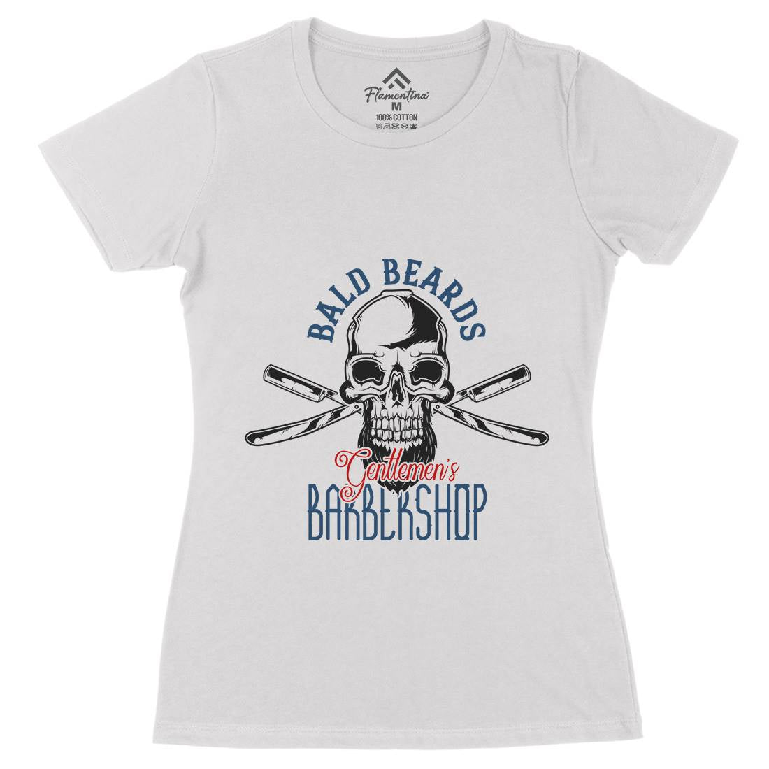 Barbershop Womens Organic Crew Neck T-Shirt Barber B105