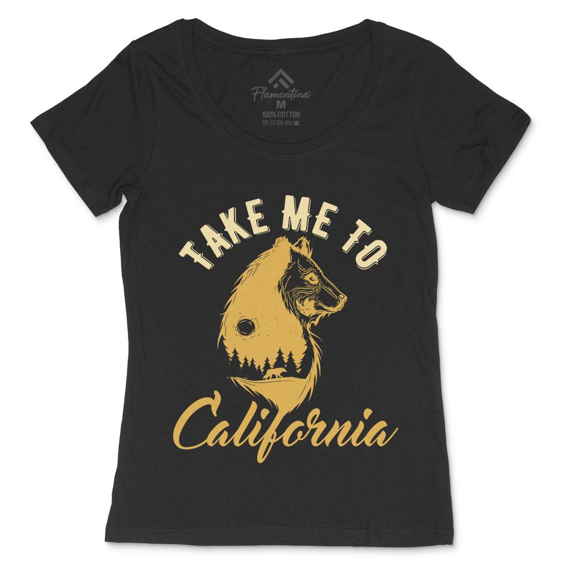 Bear Womens Scoop Neck T-Shirt Animals B106