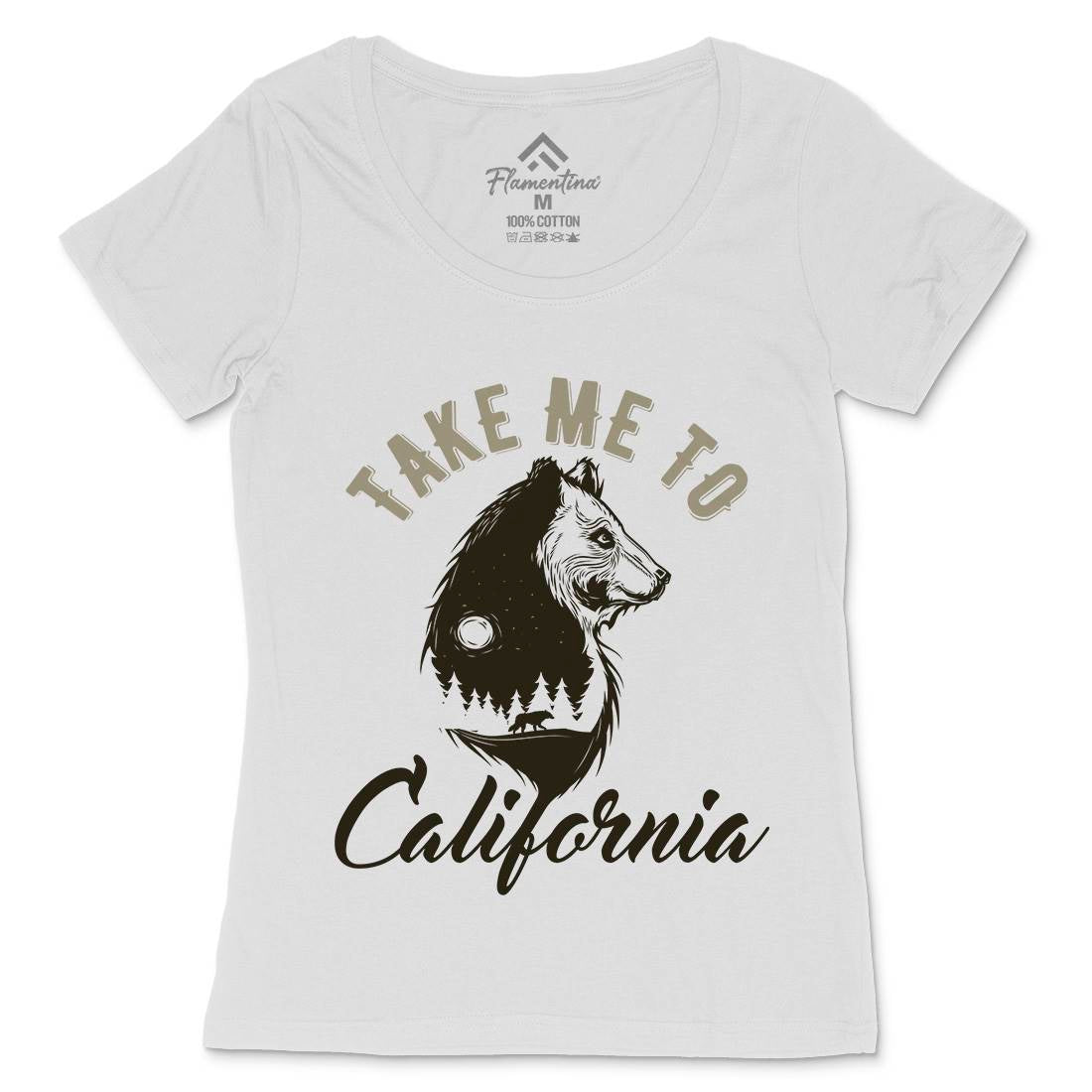 Bear Womens Scoop Neck T-Shirt Animals B106