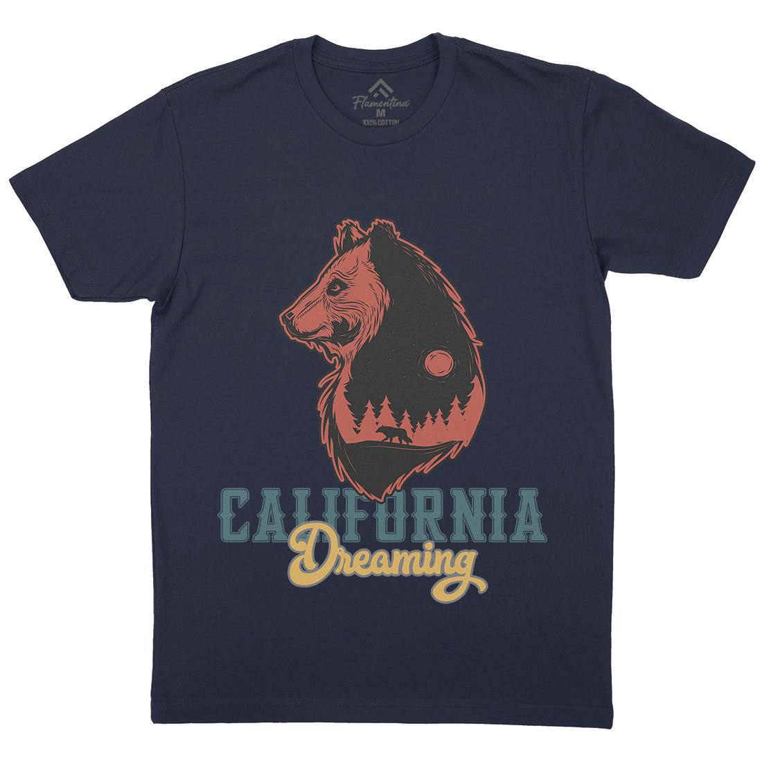 Bear Mens Crew Neck T-Shirt Animals B107