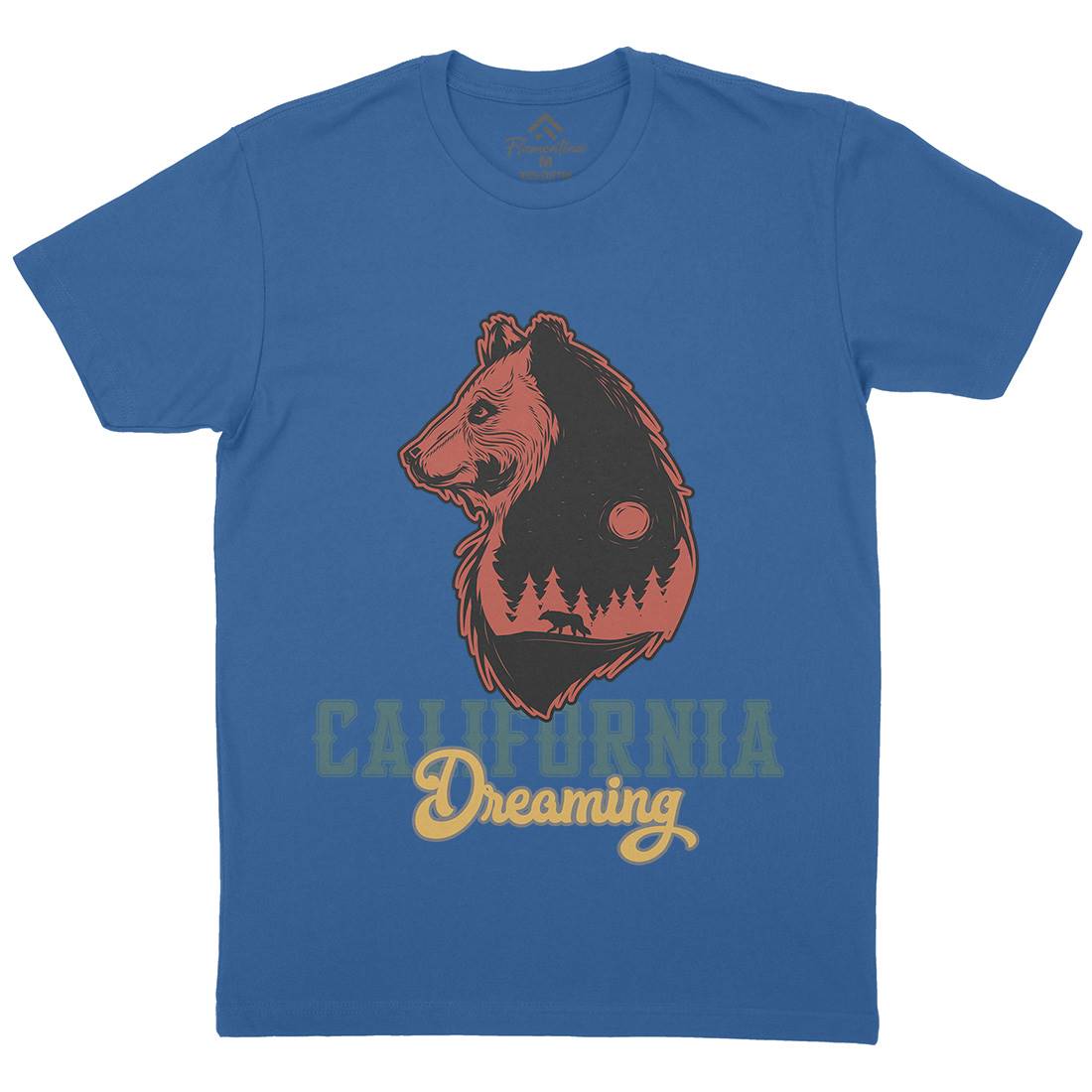 Bear Mens Organic Crew Neck T-Shirt Animals B107