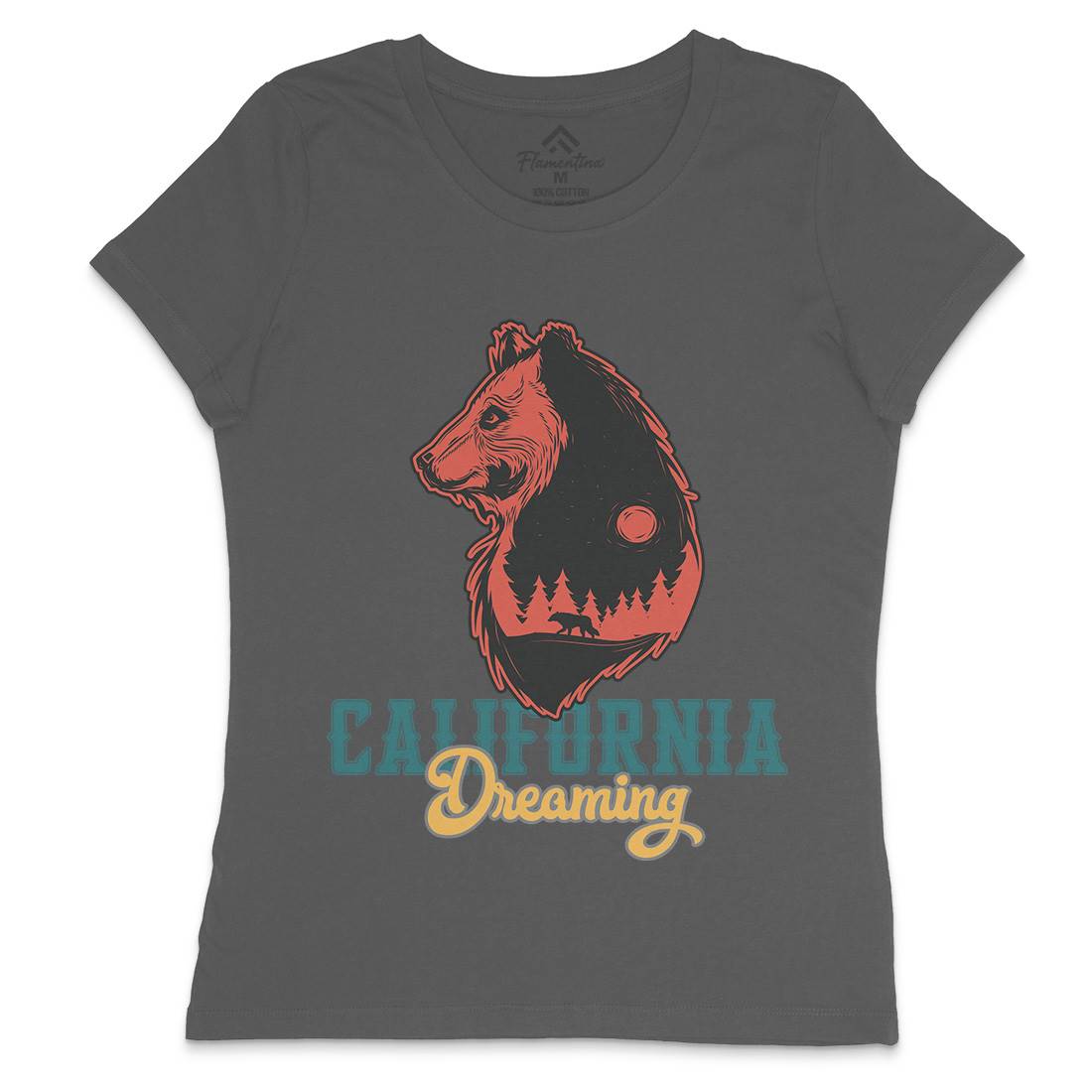 Bear Womens Crew Neck T-Shirt Animals B107