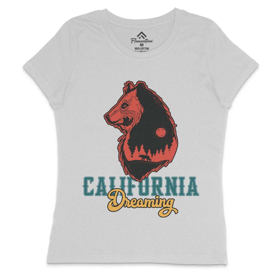 Bear Womens Crew Neck T-Shirt Animals B107