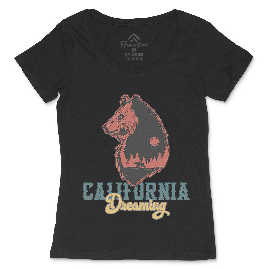 Bear Womens Scoop Neck T-Shirt Animals B107