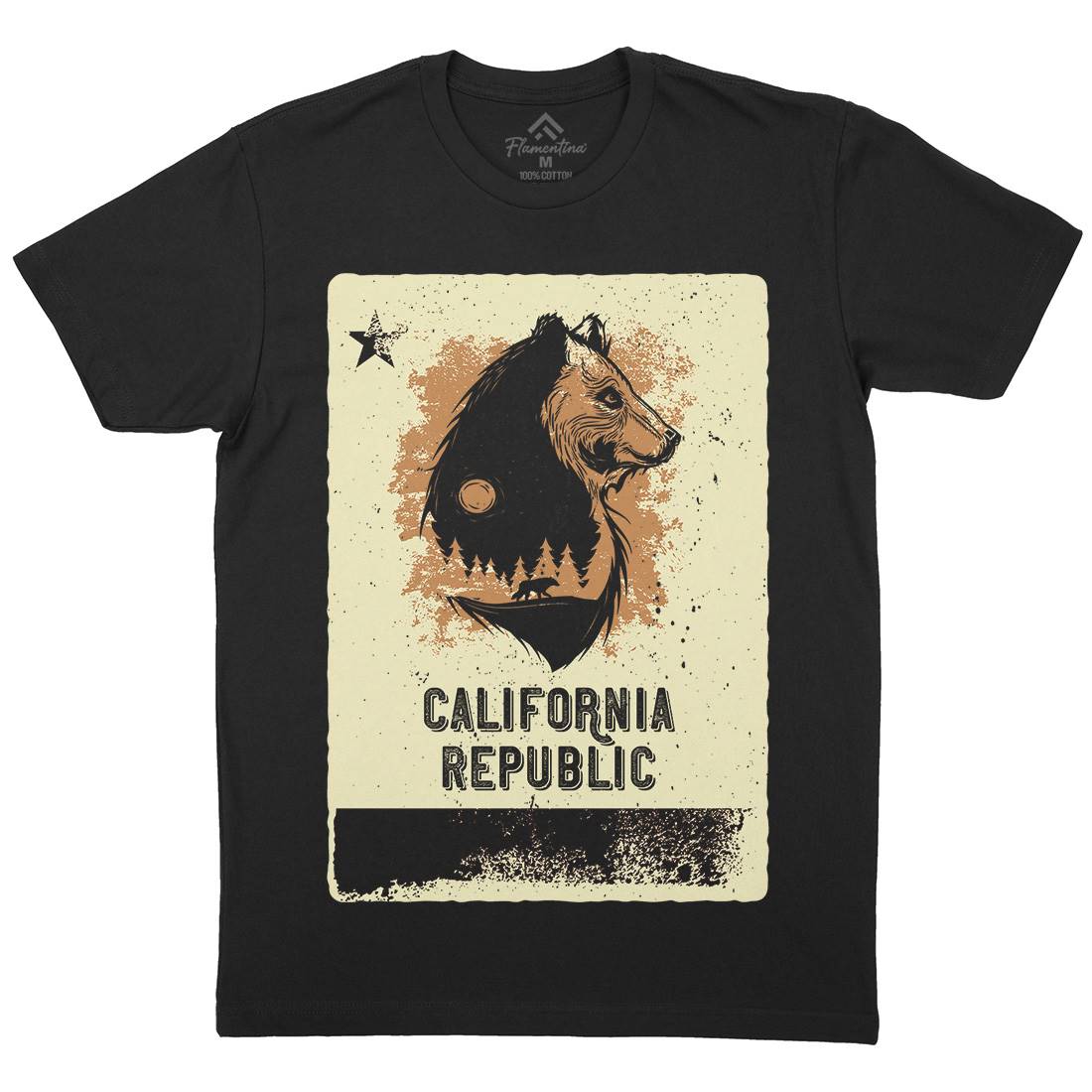 Bear Mens Crew Neck T-Shirt Animals B108