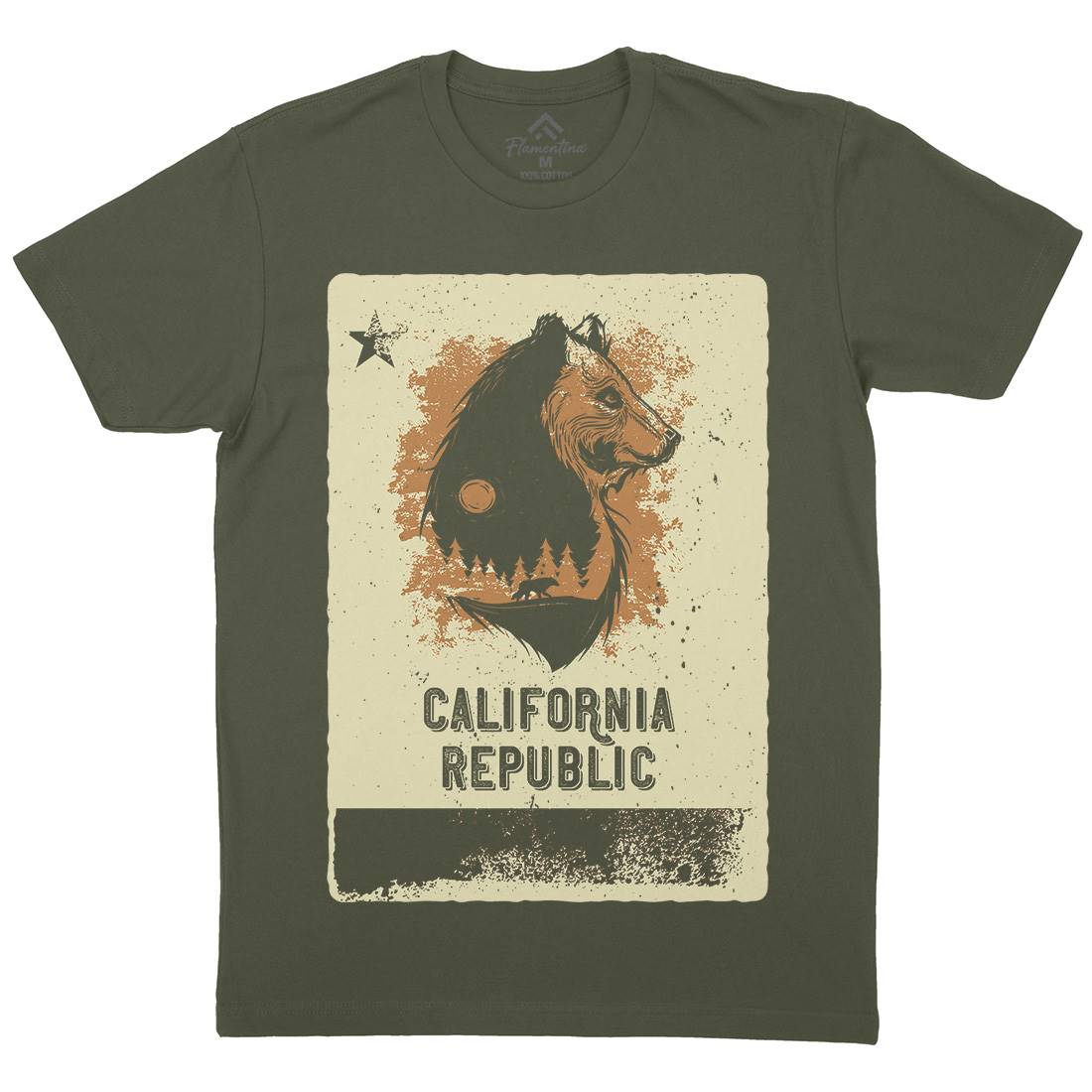 Bear Mens Crew Neck T-Shirt Animals B108