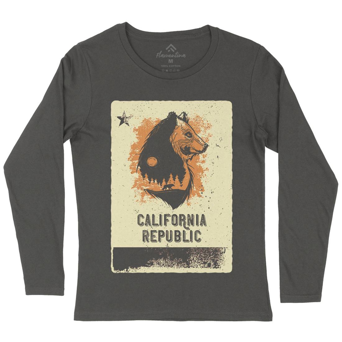 Bear Womens Long Sleeve T-Shirt Animals B108