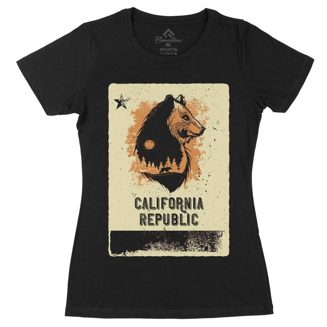 Bear Womens Organic Crew Neck T-Shirt Animals B108