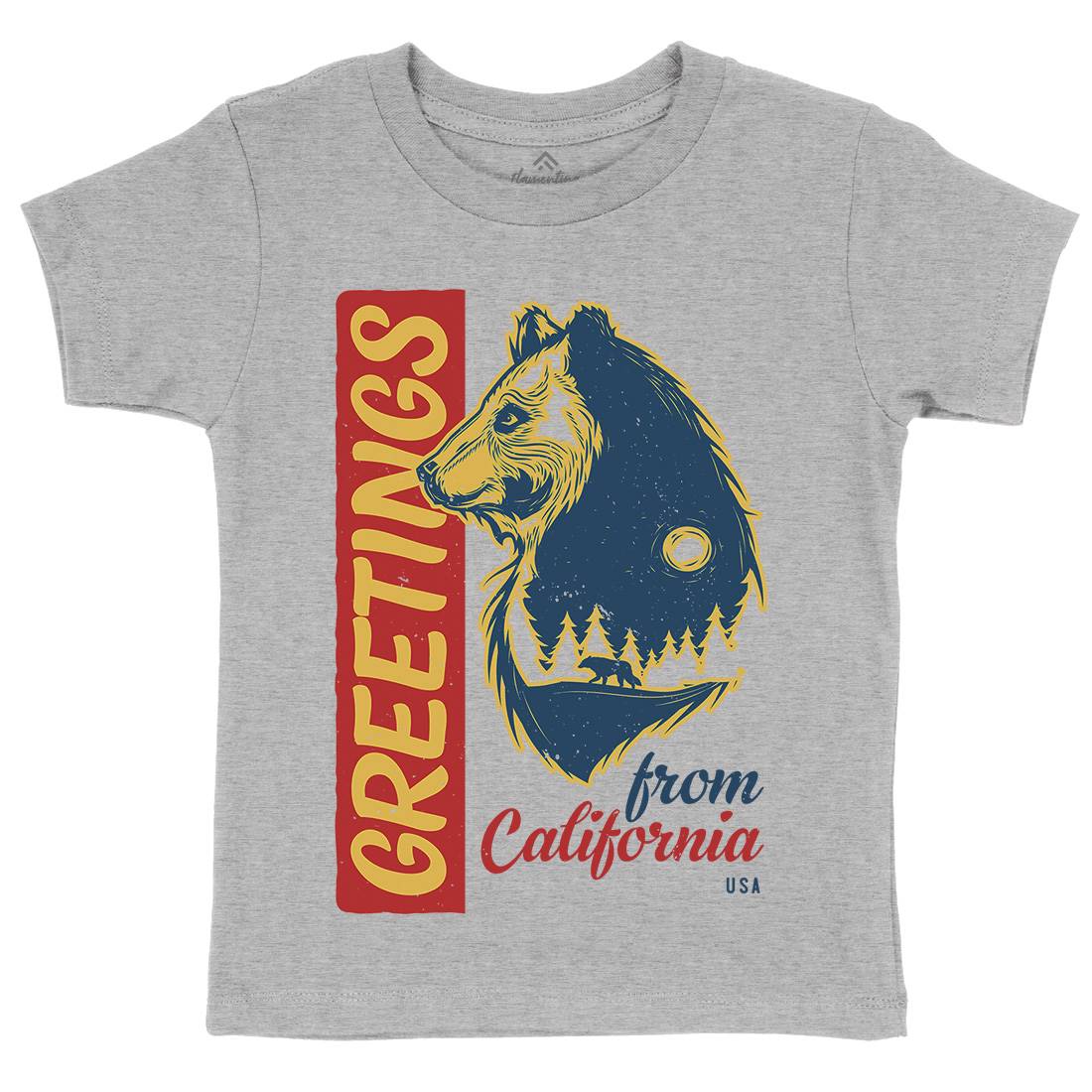 Bear Kids Crew Neck T-Shirt Animals B109