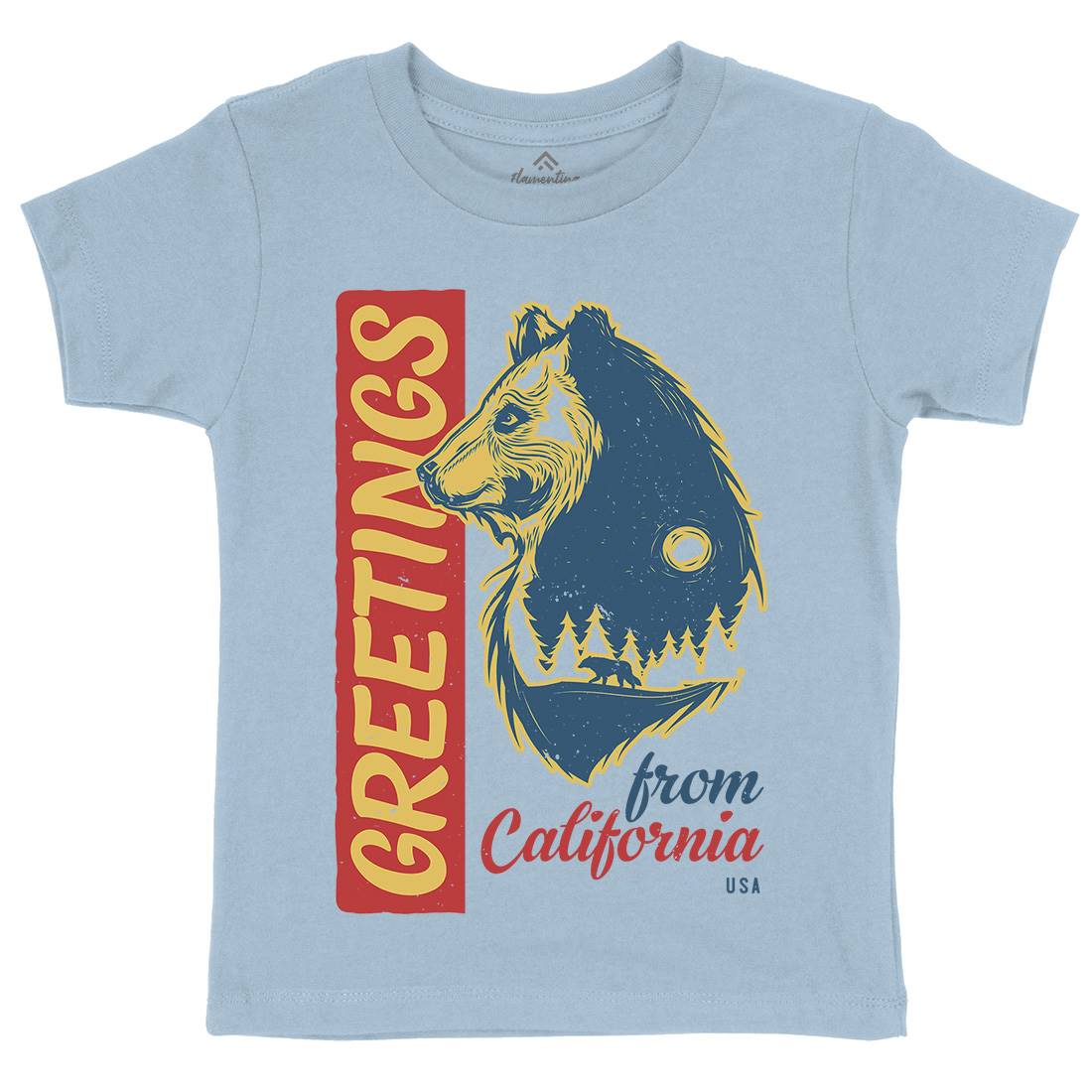 Bear Kids Organic Crew Neck T-Shirt Animals B109