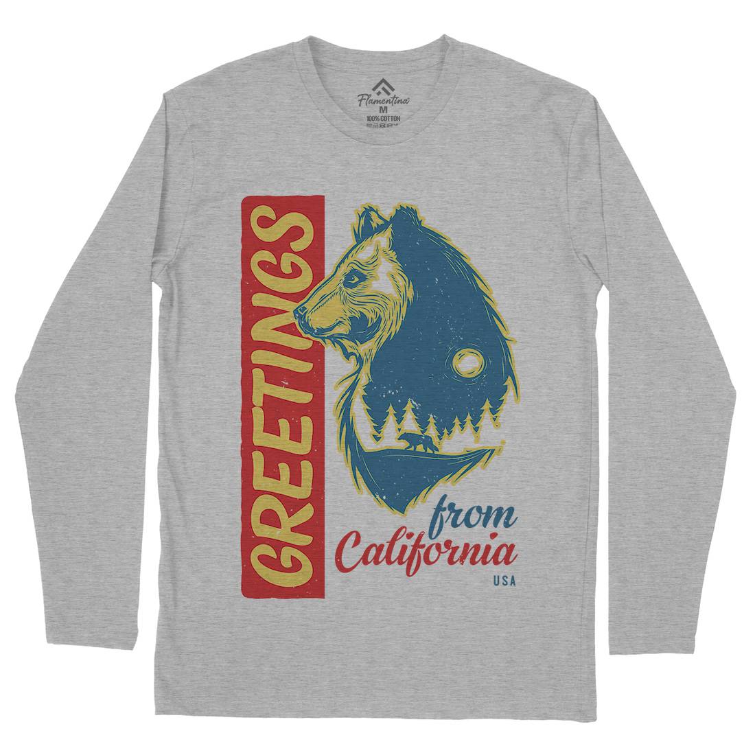 Bear Mens Long Sleeve T-Shirt Animals B109
