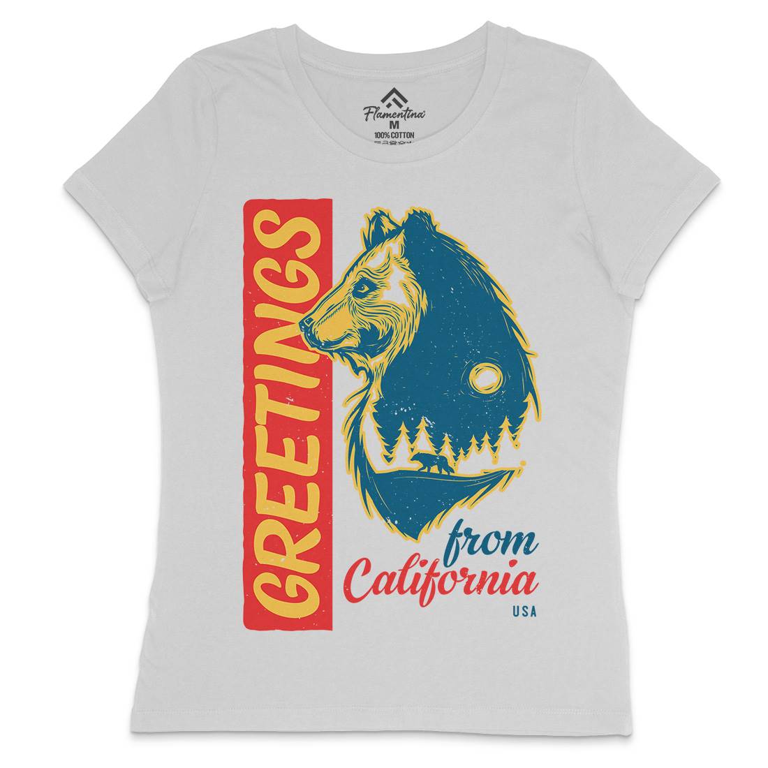 Bear Womens Crew Neck T-Shirt Animals B109