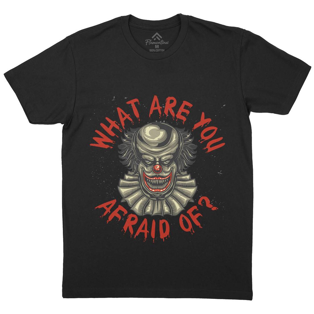 Clown Mens Crew Neck T-Shirt Horror B114