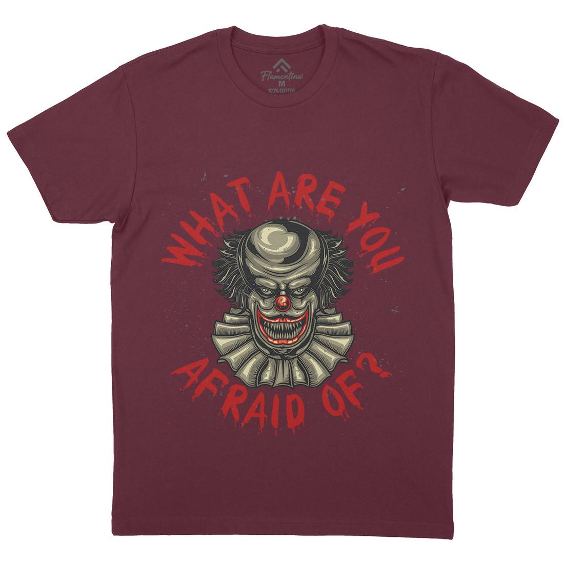 Clown Mens Crew Neck T-Shirt Horror B114