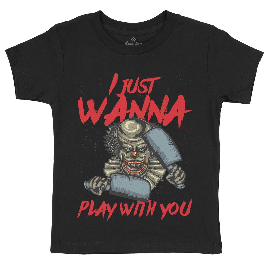 Clown Kids Organic Crew Neck T-Shirt Horror B115
