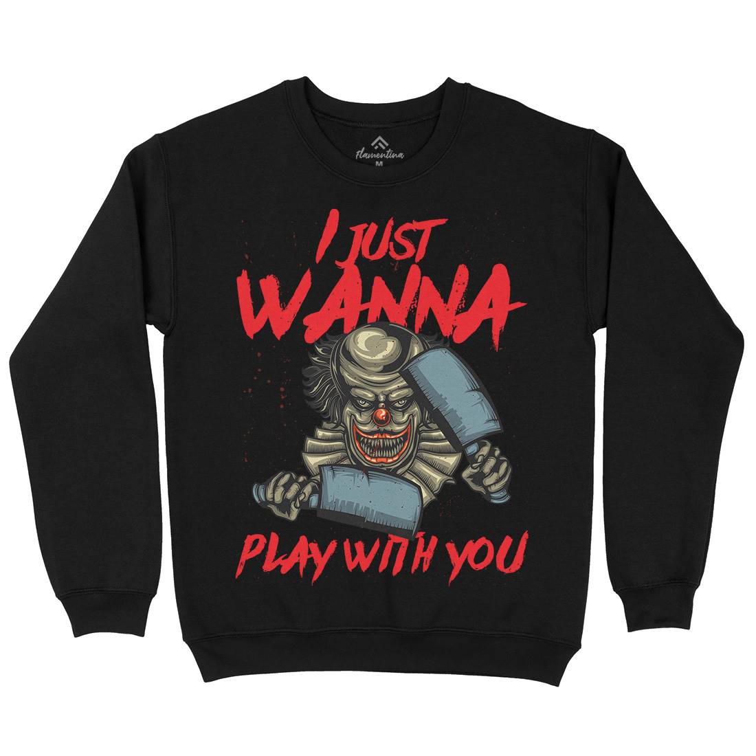 Clown Kids Crew Neck Sweatshirt Horror B115