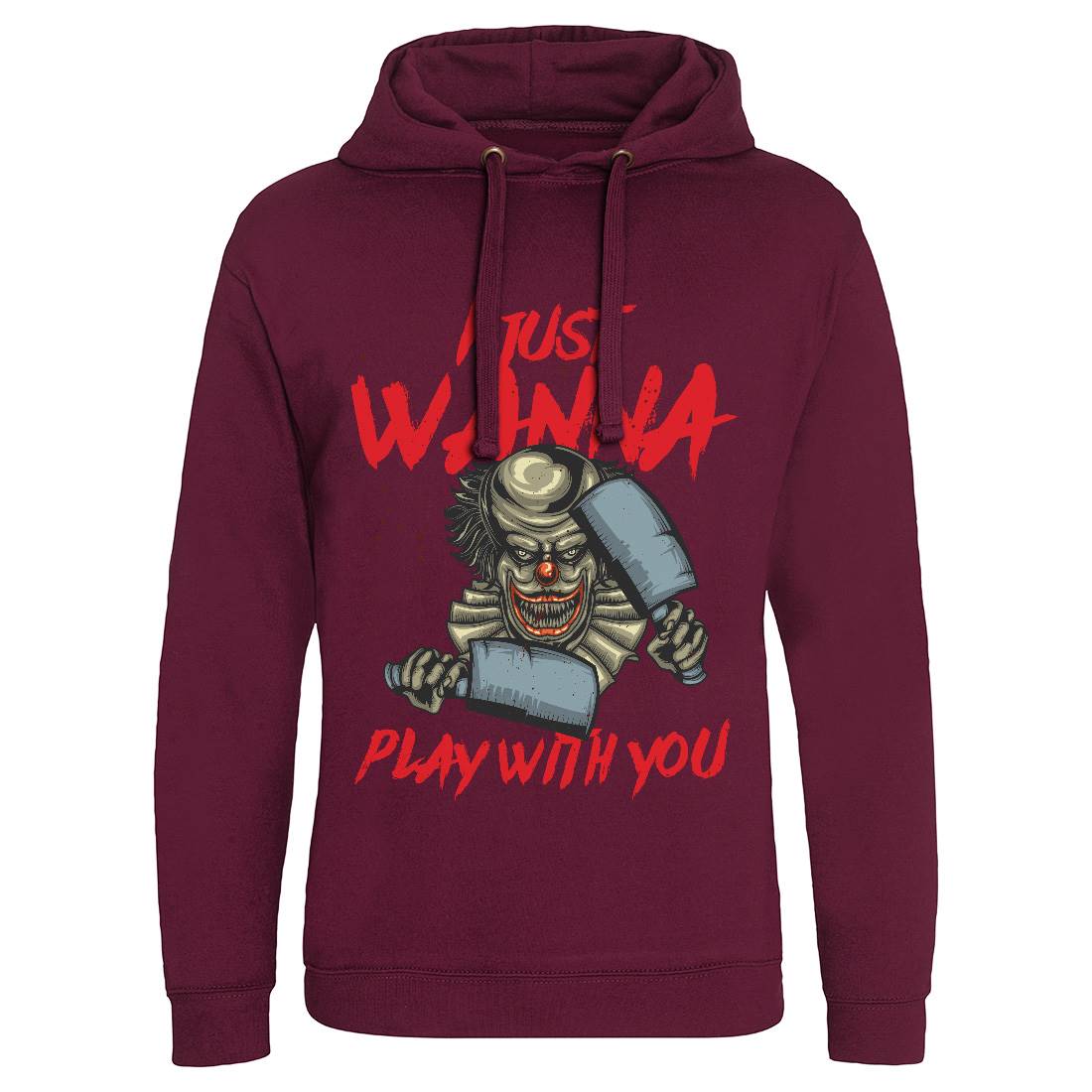 Clown Mens Hoodie Without Pocket Horror B115