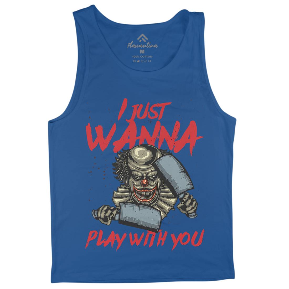 Clown Mens Tank Top Vest Horror B115