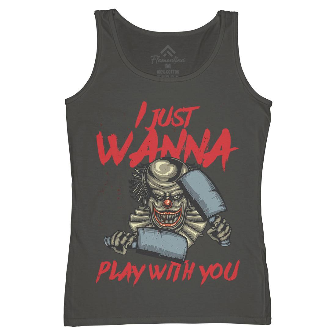 Clown Womens Organic Tank Top Vest Horror B115