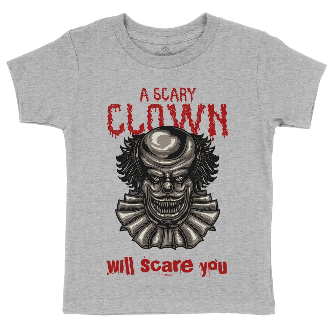Clown Kids Organic Crew Neck T-Shirt Horror B116