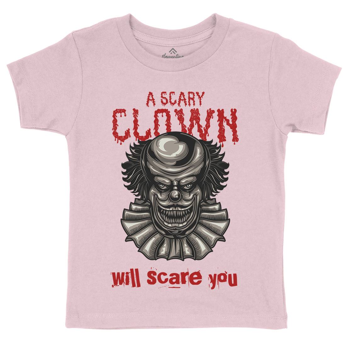 Clown Kids Organic Crew Neck T-Shirt Horror B116