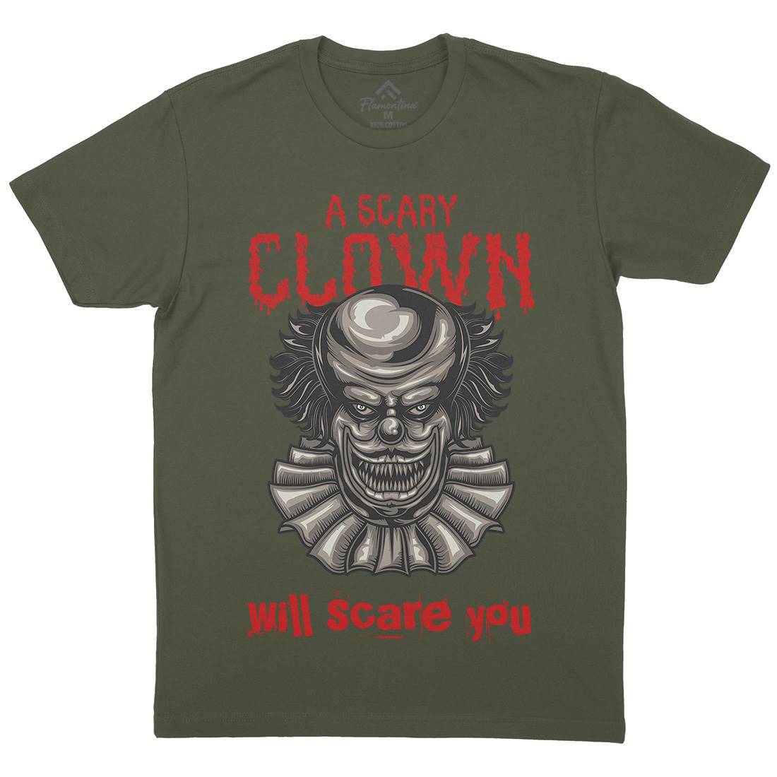 Clown Mens Crew Neck T-Shirt Horror B116