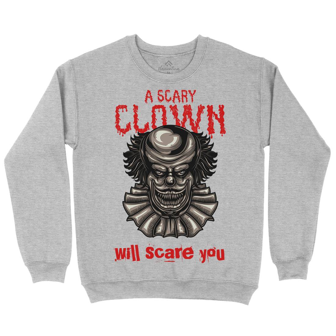 Clown Mens Crew Neck Sweatshirt Horror B116