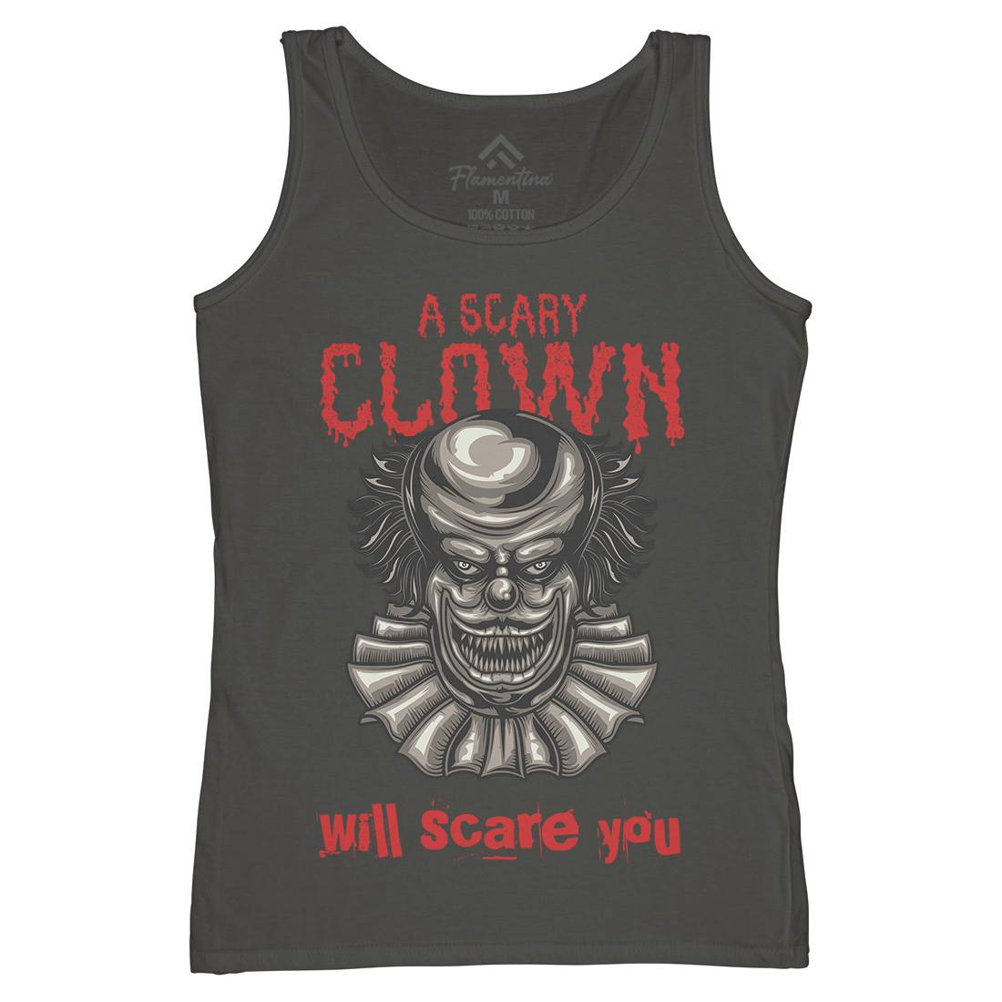 Clown Womens Organic Tank Top Vest Horror B116