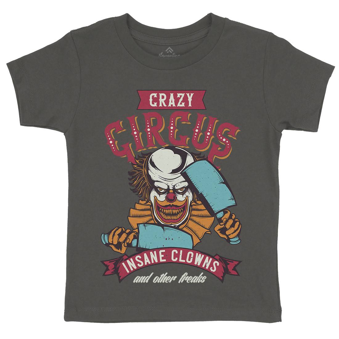 Clown Kids Organic Crew Neck T-Shirt Horror B117
