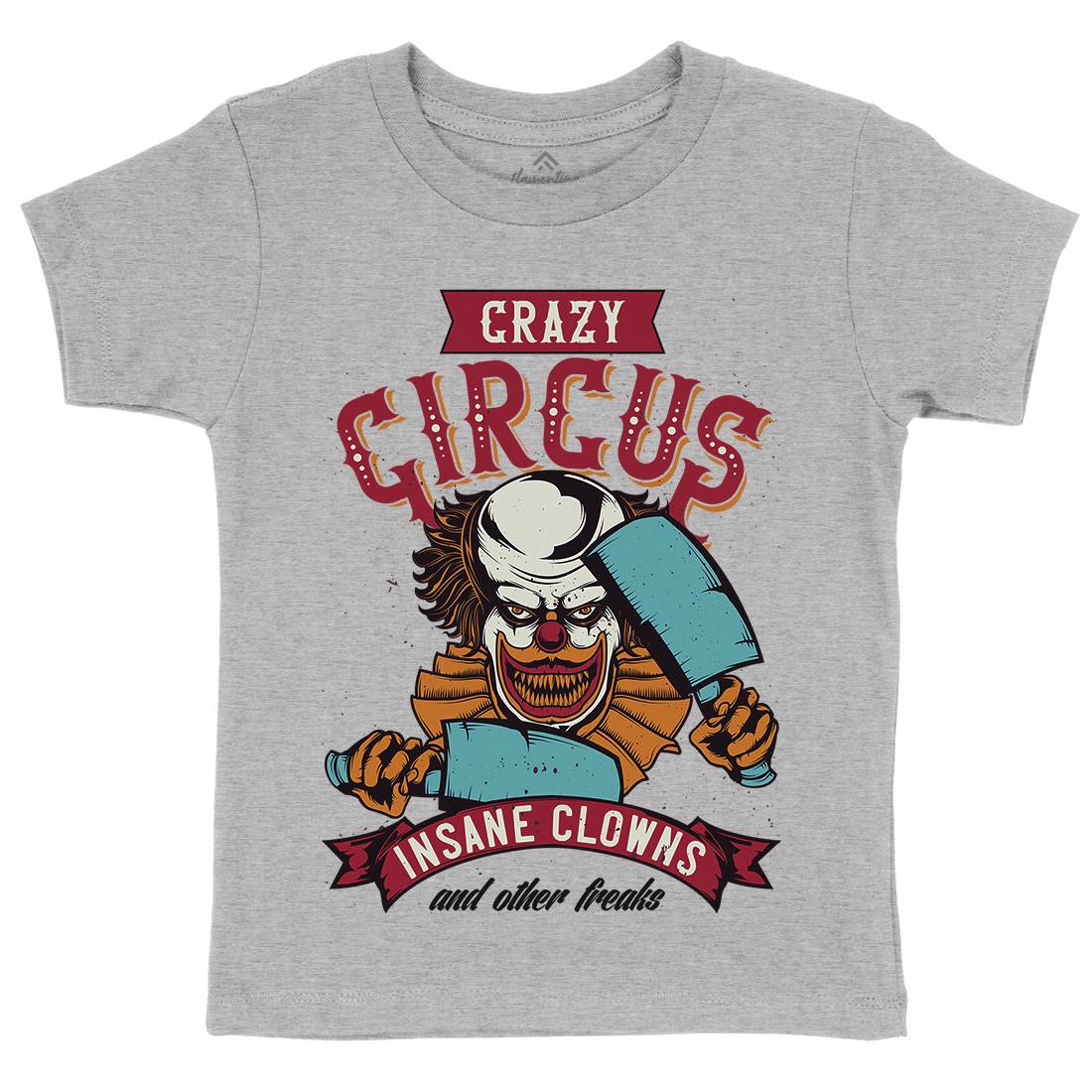 Clown Kids Crew Neck T-Shirt Horror B117
