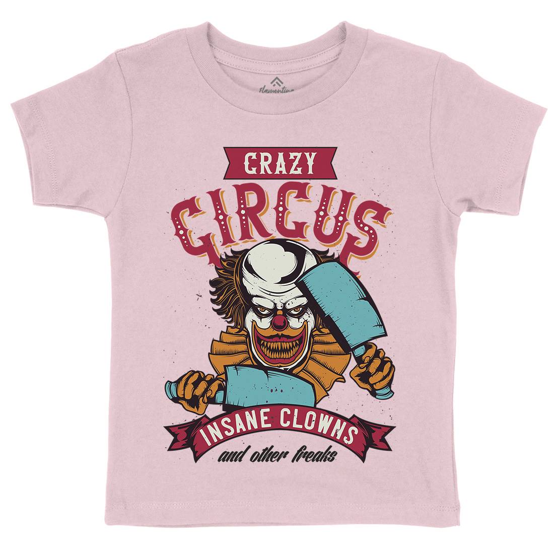 Clown Kids Crew Neck T-Shirt Horror B117