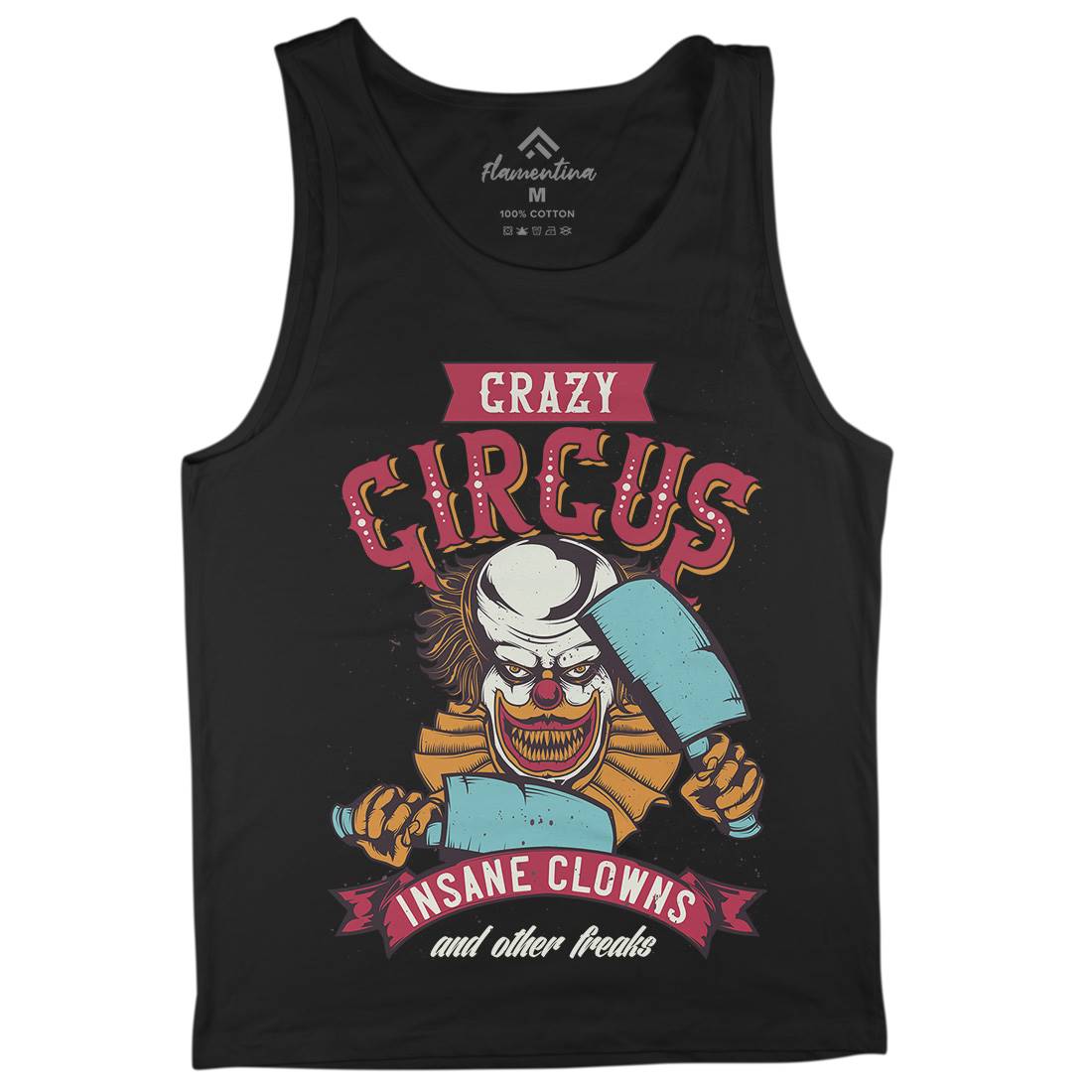 Clown Mens Tank Top Vest Horror B117