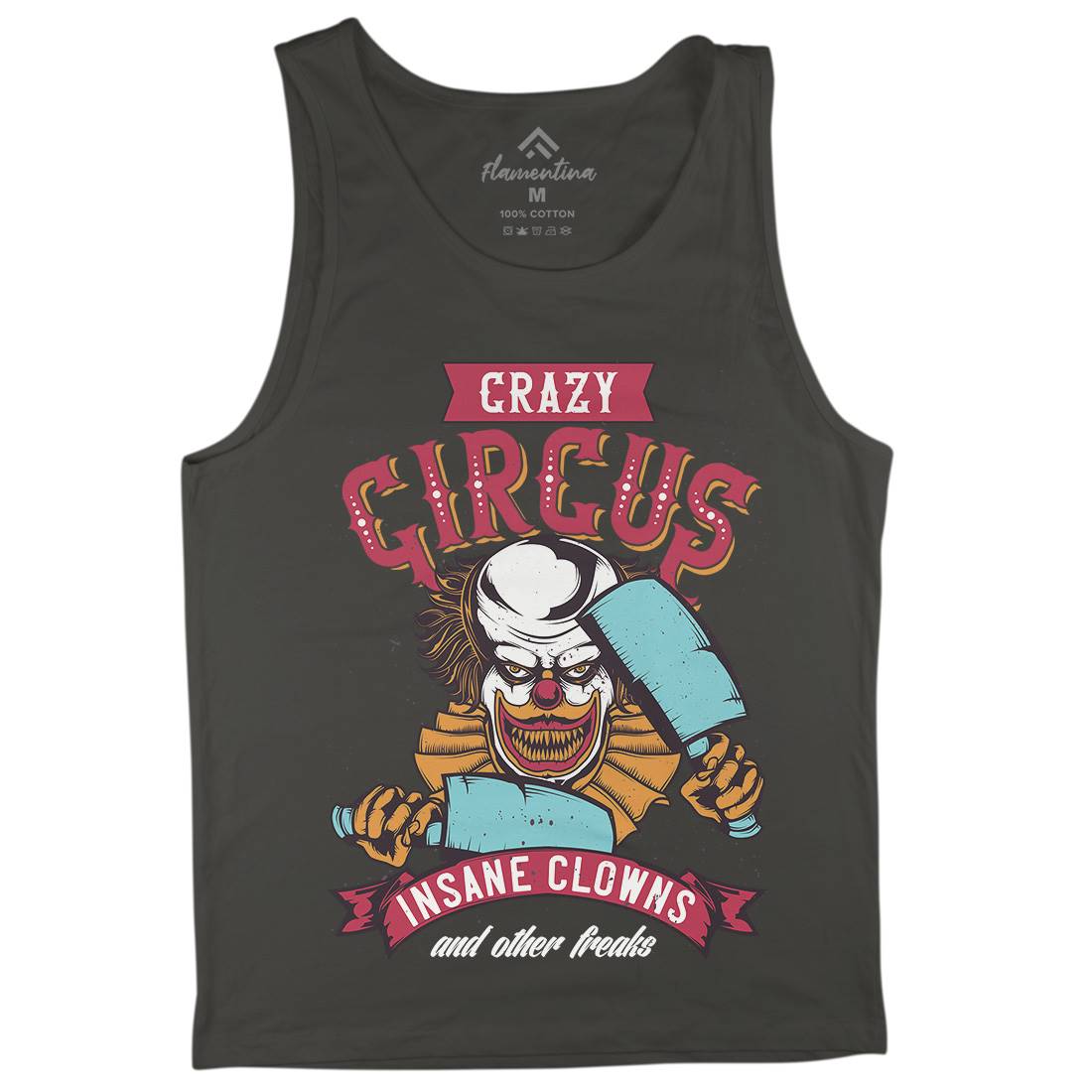 Clown Mens Tank Top Vest Horror B117