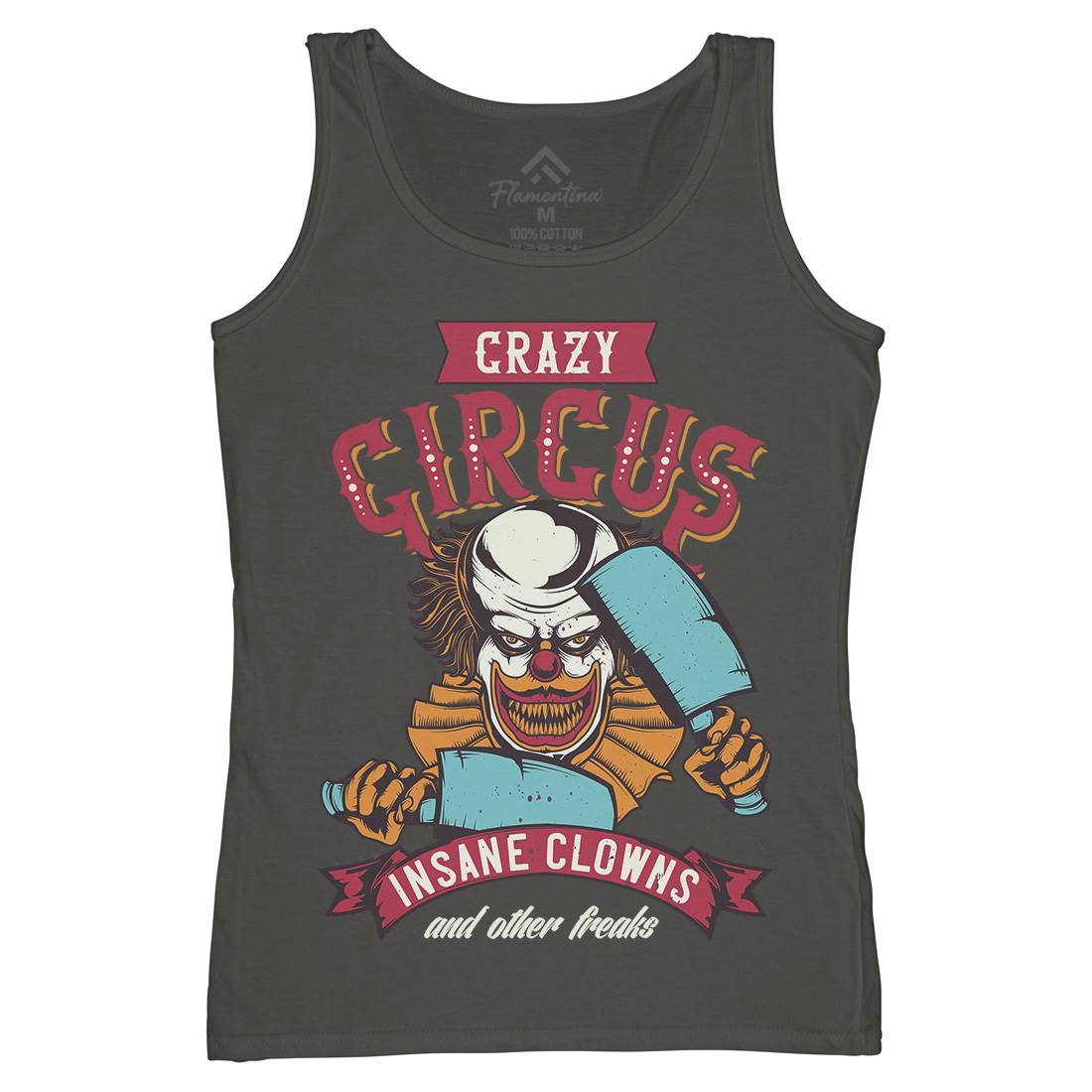 Clown Womens Organic Tank Top Vest Horror B117